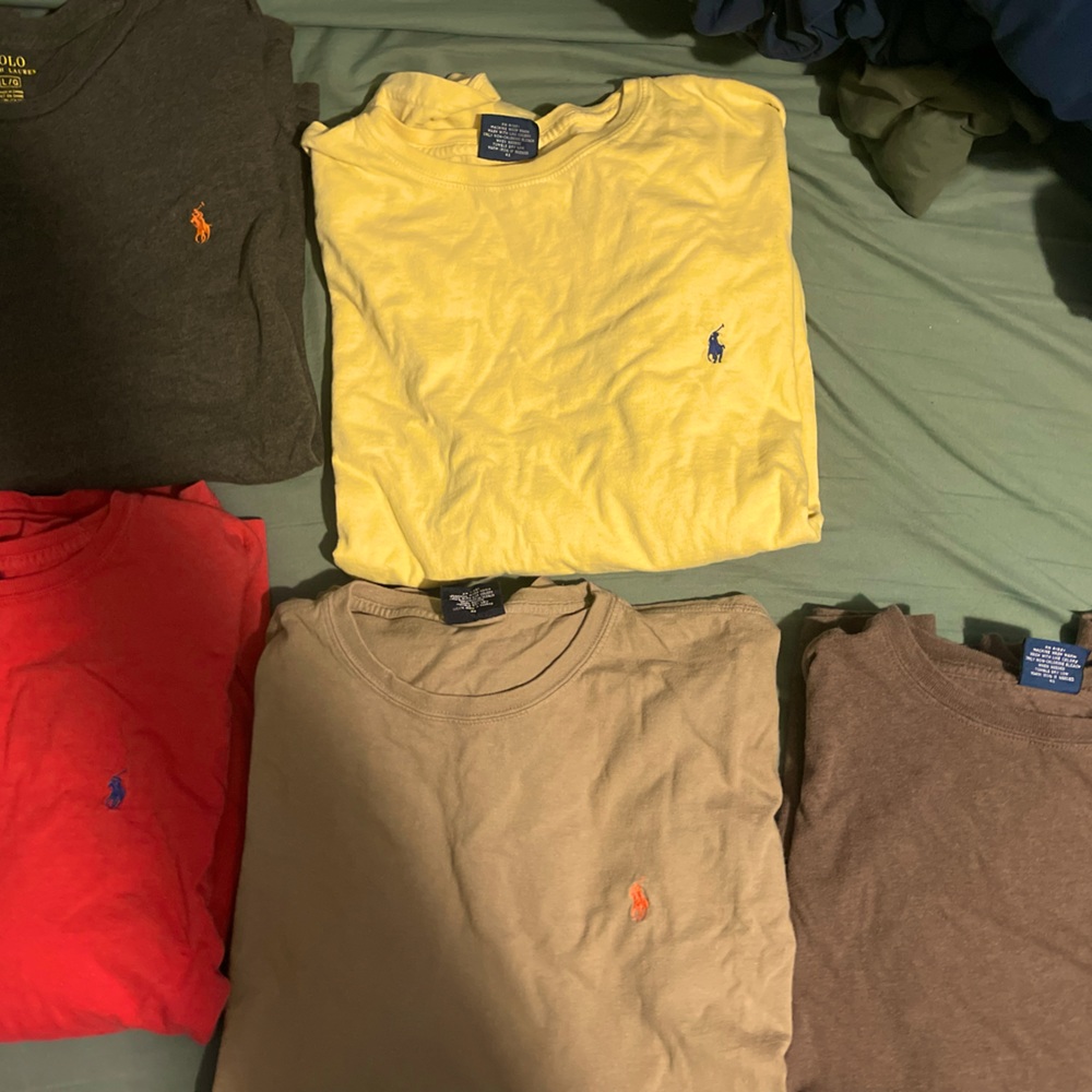 5 Ralph Lauren Polo Long sleeve t-shirts, sold together not individually!